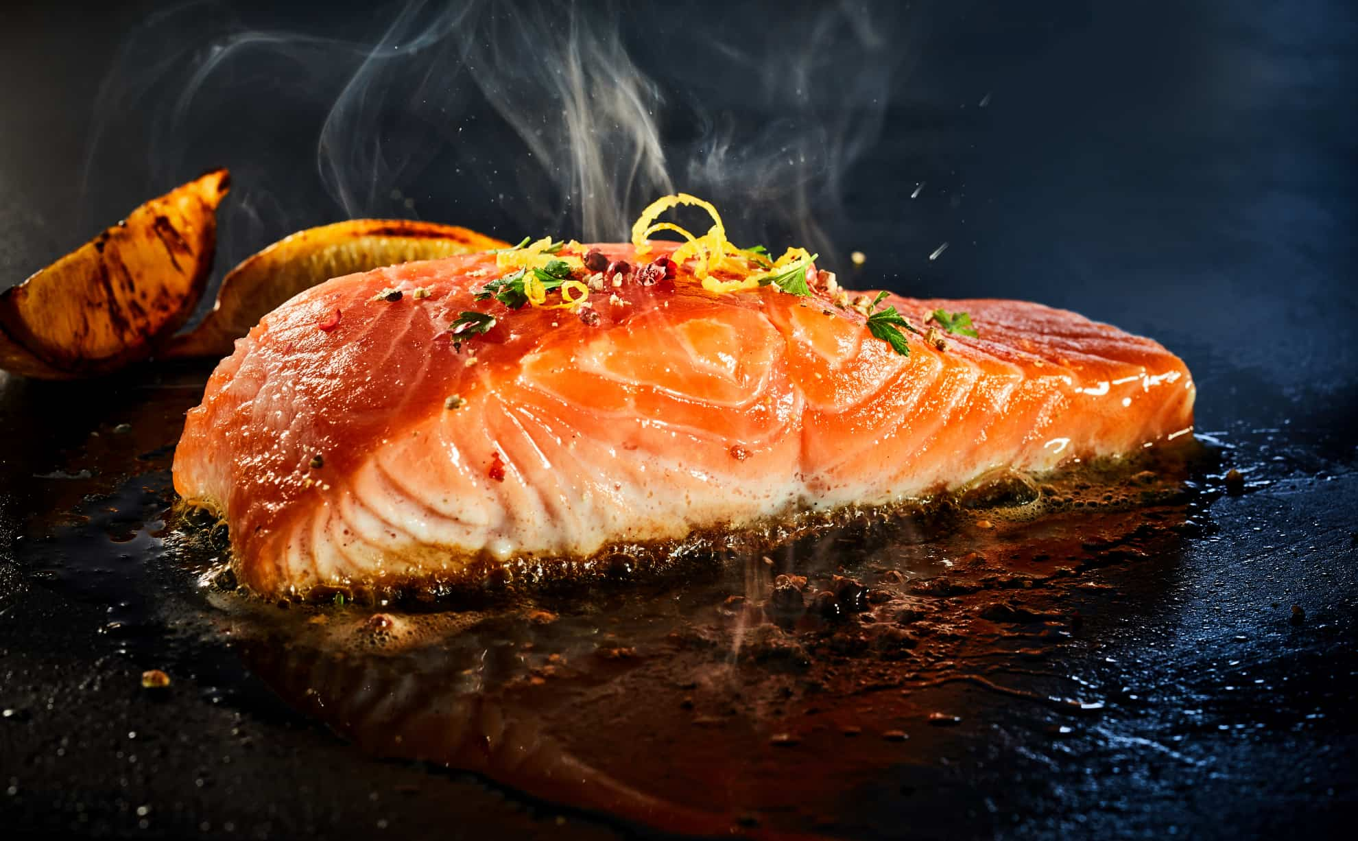 Gebratener Lachs ist ein Genuss