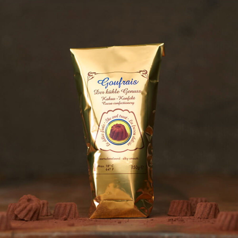 Goufrais Kakaokonfekt in der Goldtüte 150g